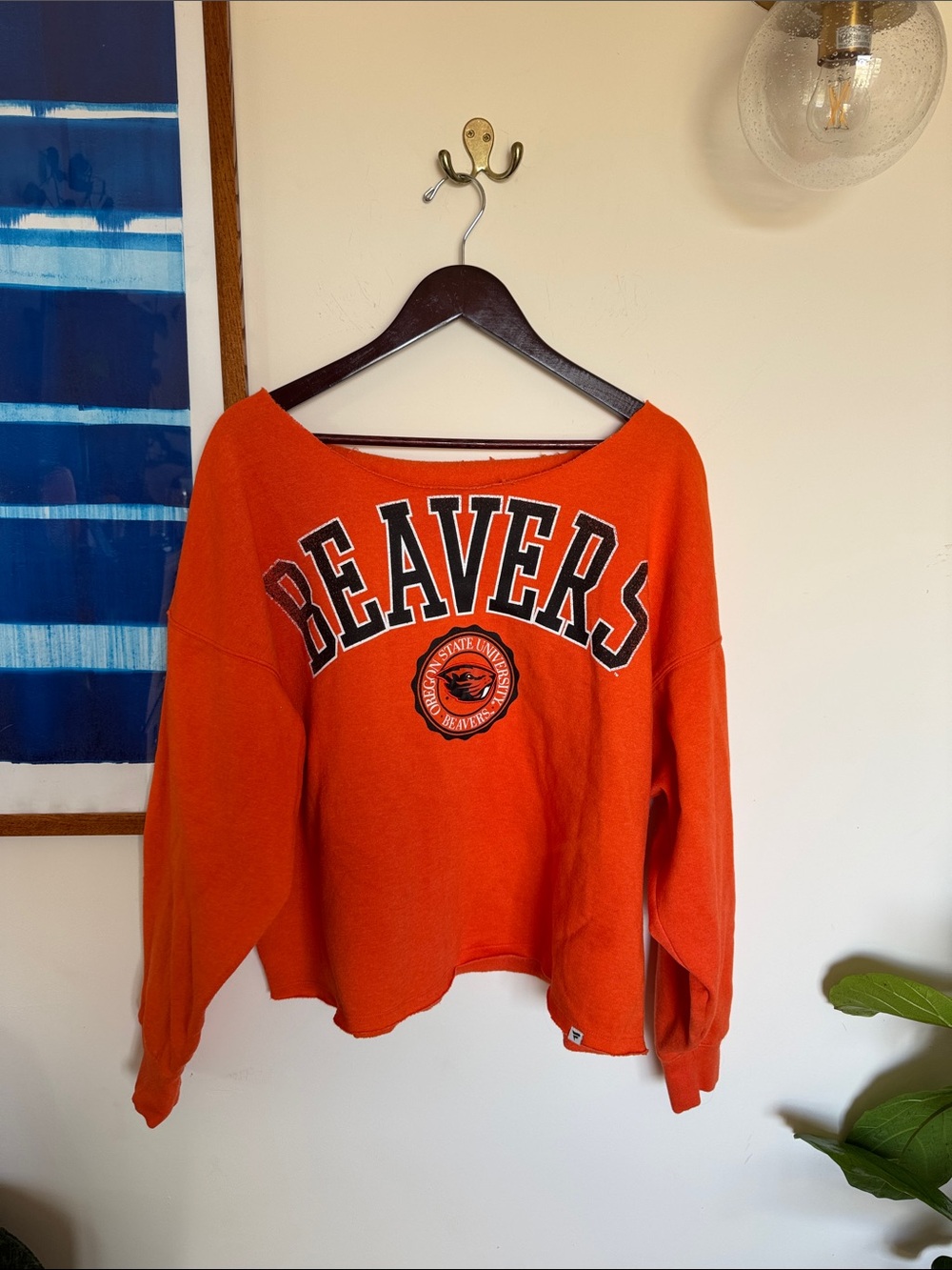 Orange 'Beavers' Graphic Sweatshirt